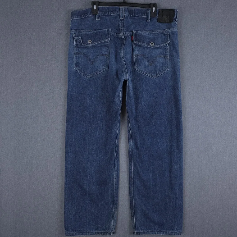 Vintage Levis 569 Baggy Jeans Mens 40x32 (Fits 38x31) Blue Loose Fit Flap Pocket